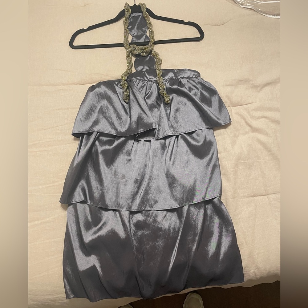 BCBGeneration semi formal / cocktail dress silver / metallic size 4